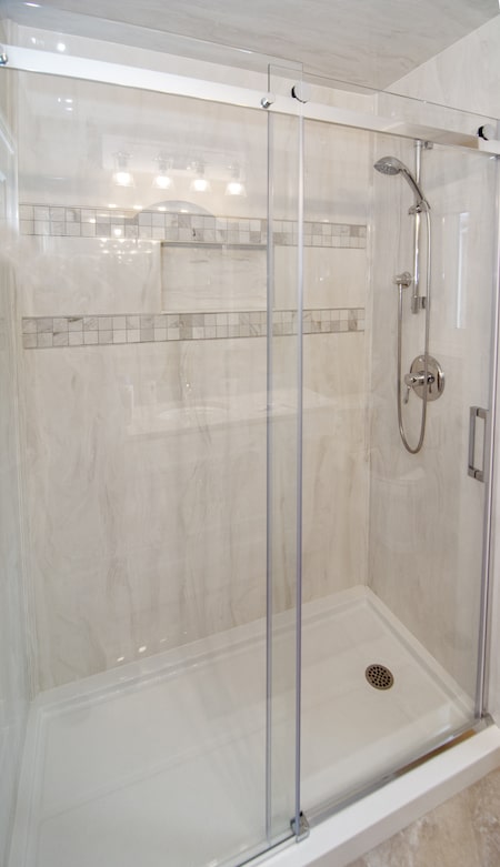 edmonton shower renovation cost - double glass shower doors